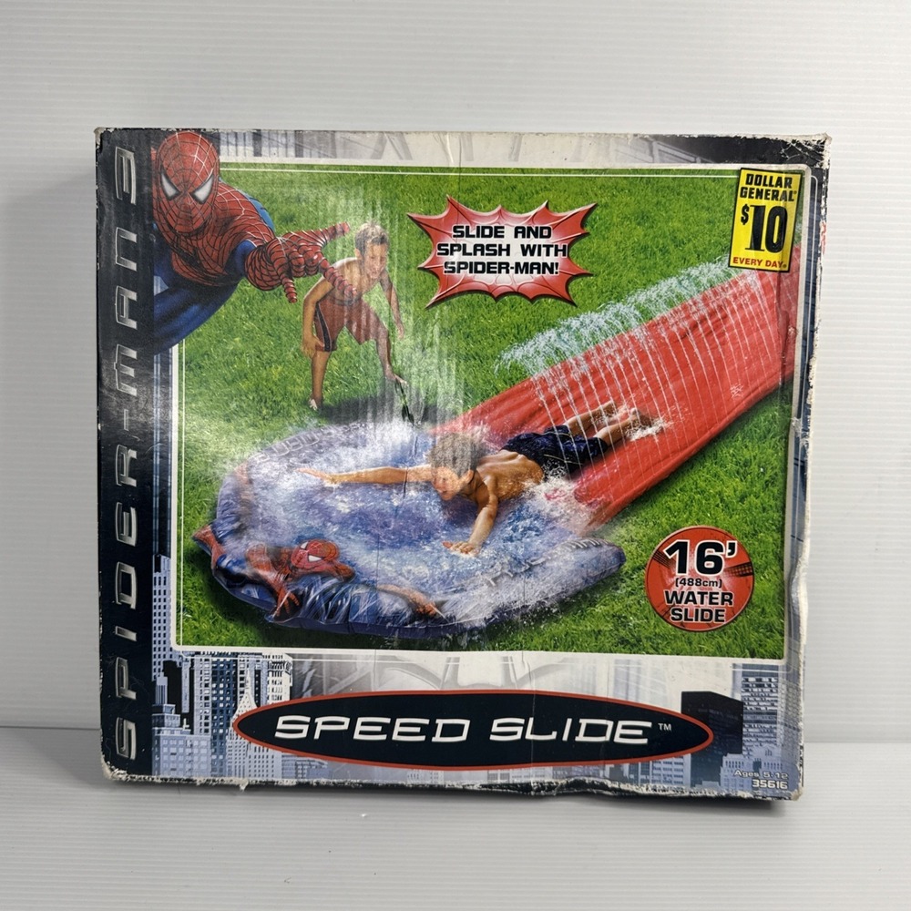 Vintage Y2K Spider-Man 3 Web Shower Water Slide 16 Ft Long RARE FROM 2006 Marvel
